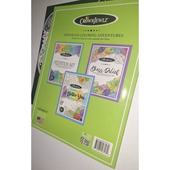 Landoll  Stress Relieving Advanced Adult Coloring Relax to Music Zbook - Picture 10 of 11